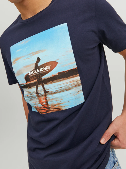 T-shirt marine Jack&Jones pour homme