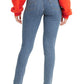 Jeans Levi's 721 filiforme bleu avec trous pour femme