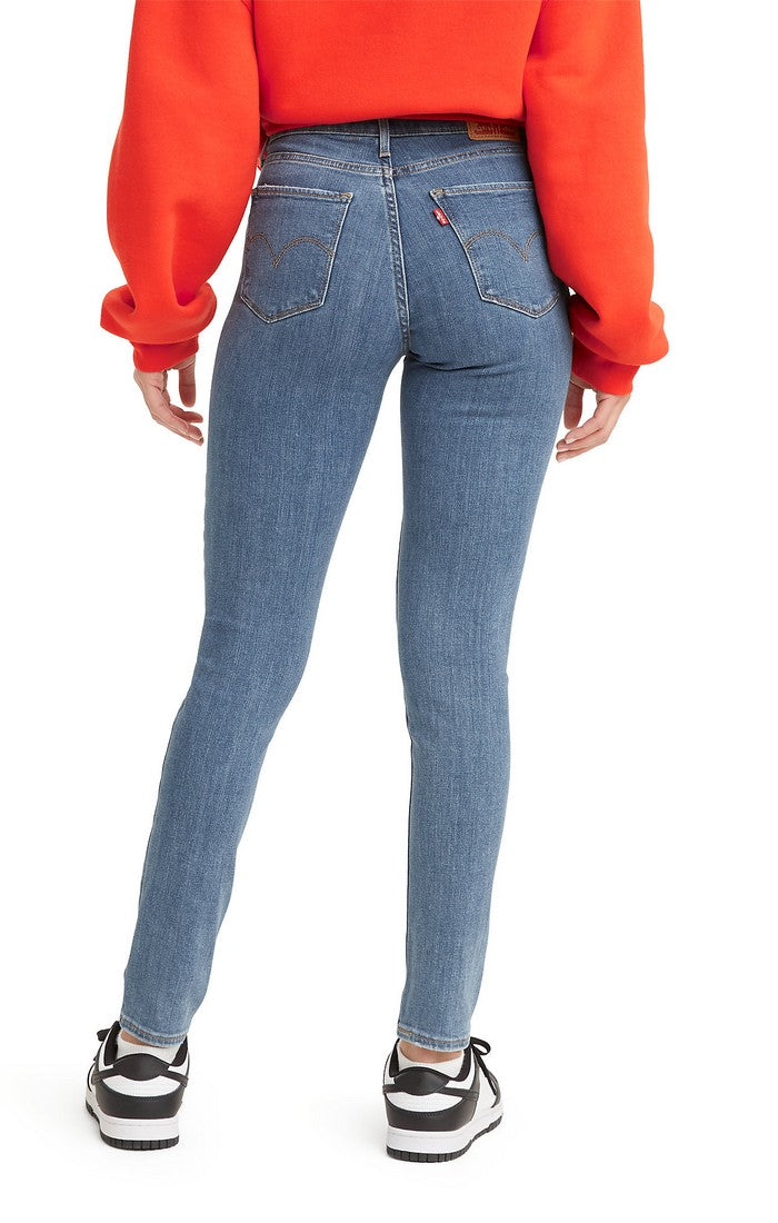 Women's Levi's 721 filiform blue jeans with holes