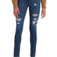 Women's Levi's 311 blue skinny jeans with holes 