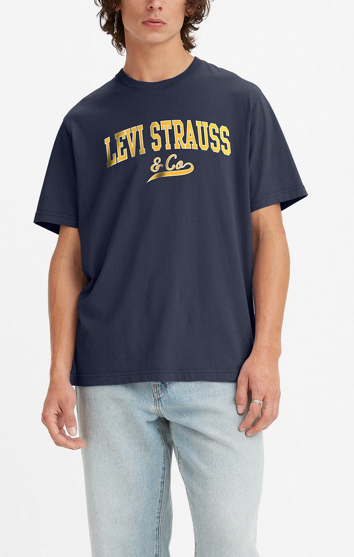 Men's Levi's navy and yellow T-shirt