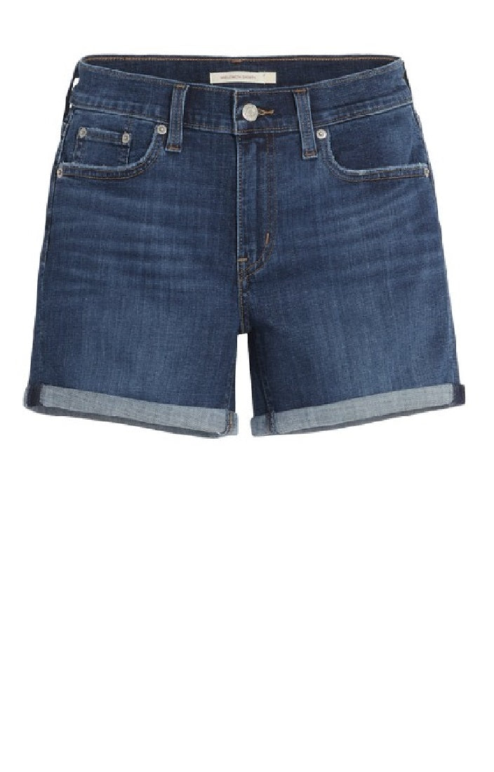 Short mi long bleu fonc en jeans Levi s pour femme